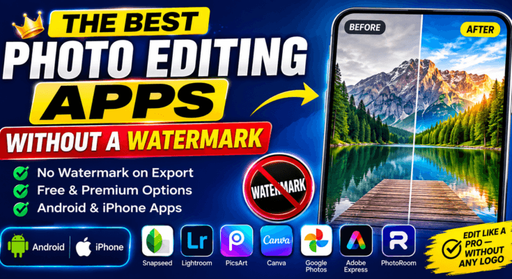 Best photo editing apps without a watermark
