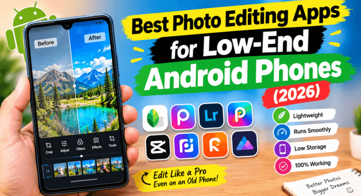 best photo editing apps for low-end Android phones